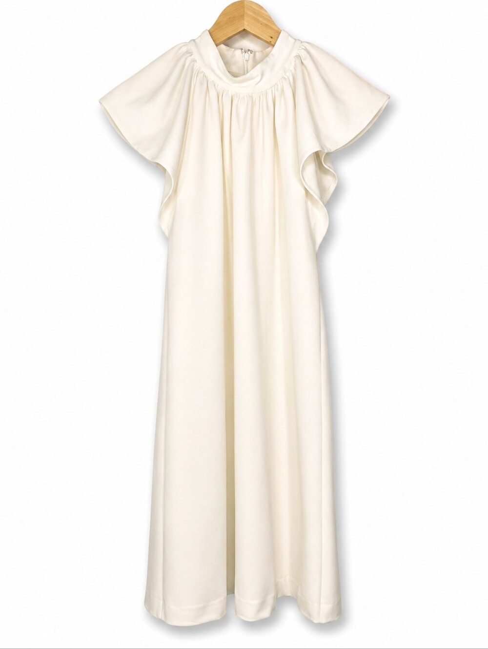 Calvin Klein Elegant White Ruffle-Sleeve Dress Size 10